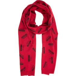 Moschino wool scarf women logo 50163m5269007 shawl stole foulard