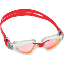 Aqua Sphere Kayenne Swim Goggles with Smoke Lens Red Titanium Mirrored