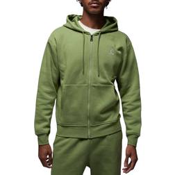 Nike Men's Jordan Brooklyn Fleece Full-Zip Hoodie - Sky J Light Olive/White