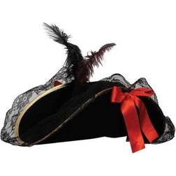 Wicked Costumes Deluxe fancy dress pirate hat with feather