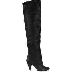 Proenza Schouler Slouchy Leather Cone-Heel Over-the-Knee Boots BLACK 8B