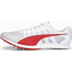 Puma evoSPEED Distance Leichtathletikschuhe Herren, Silber/Rot/Weiß Größe: 46.5, Schuhe