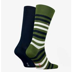 Tommy Hilfiger 2-Pack Classics Stripe Socks ARMY GREEN UK6-9