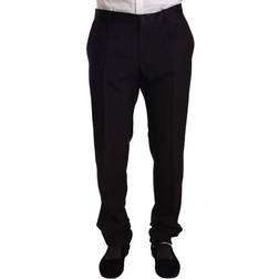 Dolce & Gabbana Black Wool Formal Tuxedo Trouser Men's Pants