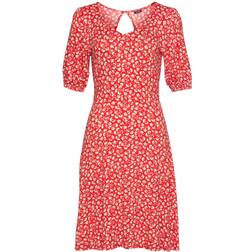 Lascana Vivance Floral Printed Beach Dress - Red