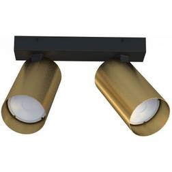 Licht-Erlebnisse Modern Brass Black Loftlampe