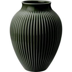 Knabstrup Keramik Fluted Dark Green Vase 27cm