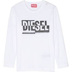 Diesel Diesel Kids logo-print cotton sweatshirt kids Cotton yrs White