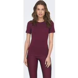 Only Solid Colored Training Tee - Purple/Windsor Wine