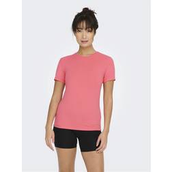 Only Solid Colored Training Tee - Red/Sun Kissed Coral
