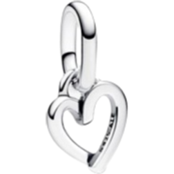 Pandora Freehand Heart Mini Dangle Charm - Silver