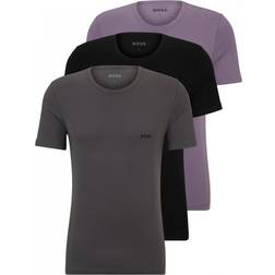 Hugo Boss Classic T-shirt 3-pack - Black/Purple/Charcoal