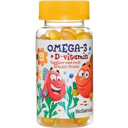 BioSalma Omega-3 + vitamin D Tutti Frutti 100 stk