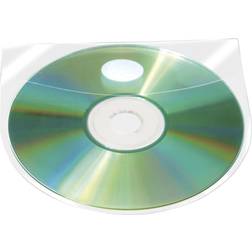 Q-CONNECT 10x cd-hülle tasche mit klappe zum einkleben für 1 cd selbstkleben kf27032 Transparent 8 mm