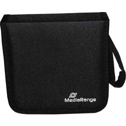 MediaRange CD/DVD Storage Media Case 24pcs, Nylon - Black