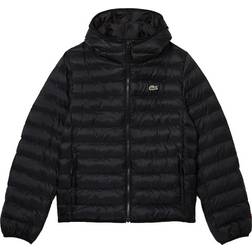 Lacoste Men's Quilted With Hood Jacket - Black