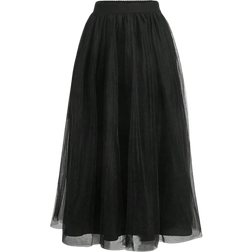 Shein MOD Solid Mesh Overlay Skirt