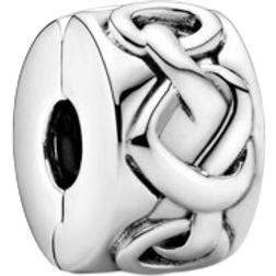 Pandora Knotted Hearts Clip Charm - Silver