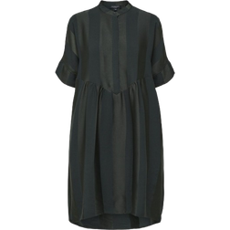 Selected Oversized Satin Short Dress - Scarab