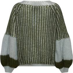 Noella Liana Knit Sweater - Light Blue/Army
