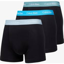 Calvin Klein Cotton Stretch Trunks 3-pack - B/Vivid Bl