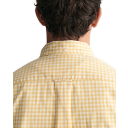 Gant Regular Fit Gingham Poplin Shirt - Dusty Yellow