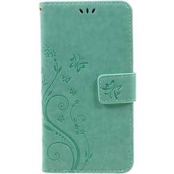 Samsung Leather Wallet Case with Butterfly Print for Galaxy A5 (2017)