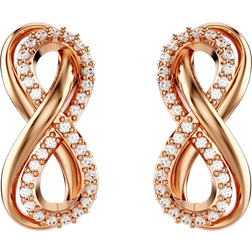 Swarovski Hyperbola Stud Earrings - Rose Gold/Transparent