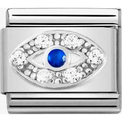 Nomination Composable Link Greek Eye Charm - Silver/Transparent/Blue