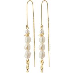 Pilgrim Berthe Chain Earrings - Gold/Pearl