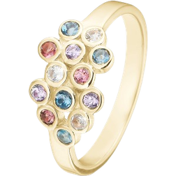 Christina Jewelry Colorful Champagne Ring - Gold/Multicolour