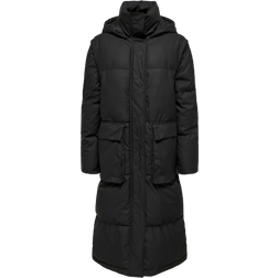 Only Hooded Quilted Jacket - Black