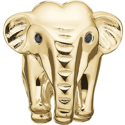 Christina Jewelry Elephant Bead Charm - Gold/Onyx