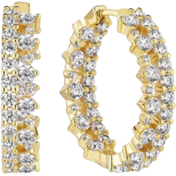 Sif Jakobs Livigno Creolo Earrings - Gold/Transparent