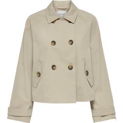 Only April Short Trenchcoat - Oxford Tan