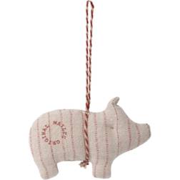 Maileg Pig Neutral Stripes Juletræspynt 6cm
