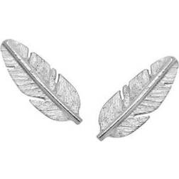 Heiring Feather Mini Earrings - Silver