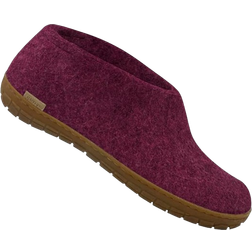 Glerups Shoe with Natural Rubber Sole - Black/Cranberry