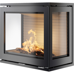 Rais 600 3 Black with Glass on Three sides/Glass Door