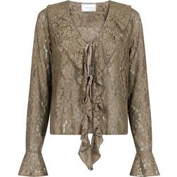 Neo Noir Aninka Lace Blouse - Taupe