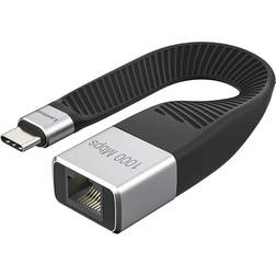 Nördic C-LAN5 USB C - RJ45 Adapter M-F 0.2m