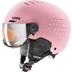Uvex Rocket Visor Hjelm Børn, pink/hvid 54-58cm 2021 Skihjelme