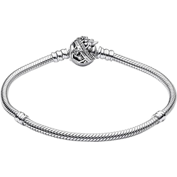 Pandora Disney Tinker Bell Clasp Moments Snake Chain Bracelet - Silver/Transparent