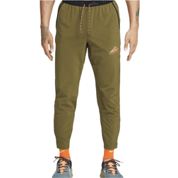 Nike Trail Dawn Range Men's Dri-FIT Running Pants - Olive Flak/Black/Bright Mandarin