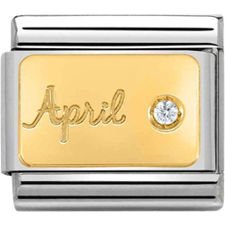 Nomination Composable Classic Link April Charm - Silver/Gold/Diamond