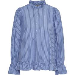 Pieces Pcassra Long Sleeve Shirt - Hydrangea
