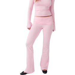 Gina Tricot Soft Touch Folded Trouser - Pink Lady