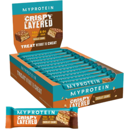 Myprotein Crispy Layered Chocolate Caramel Protein Bars 12 stk