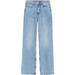 H&M Wide Ultra High Jeans - Light Denim Blue