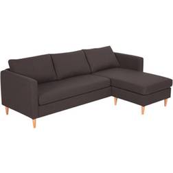 Chaiselong Anthracite Sofa 219cm 3 personers